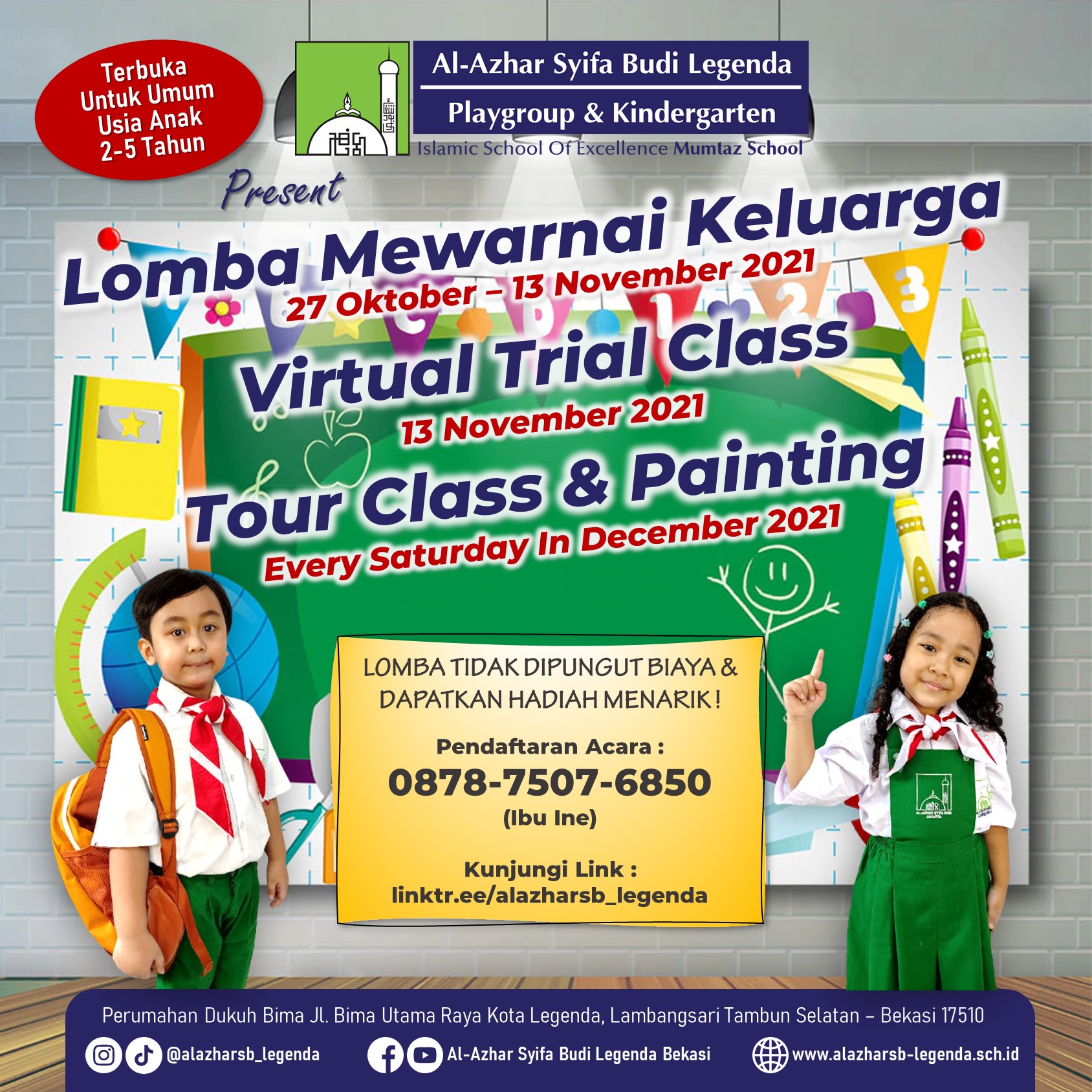 Free Trial Class Playgroup-tk Al-Azhar Syifa Budi Legenda 13 November 2021