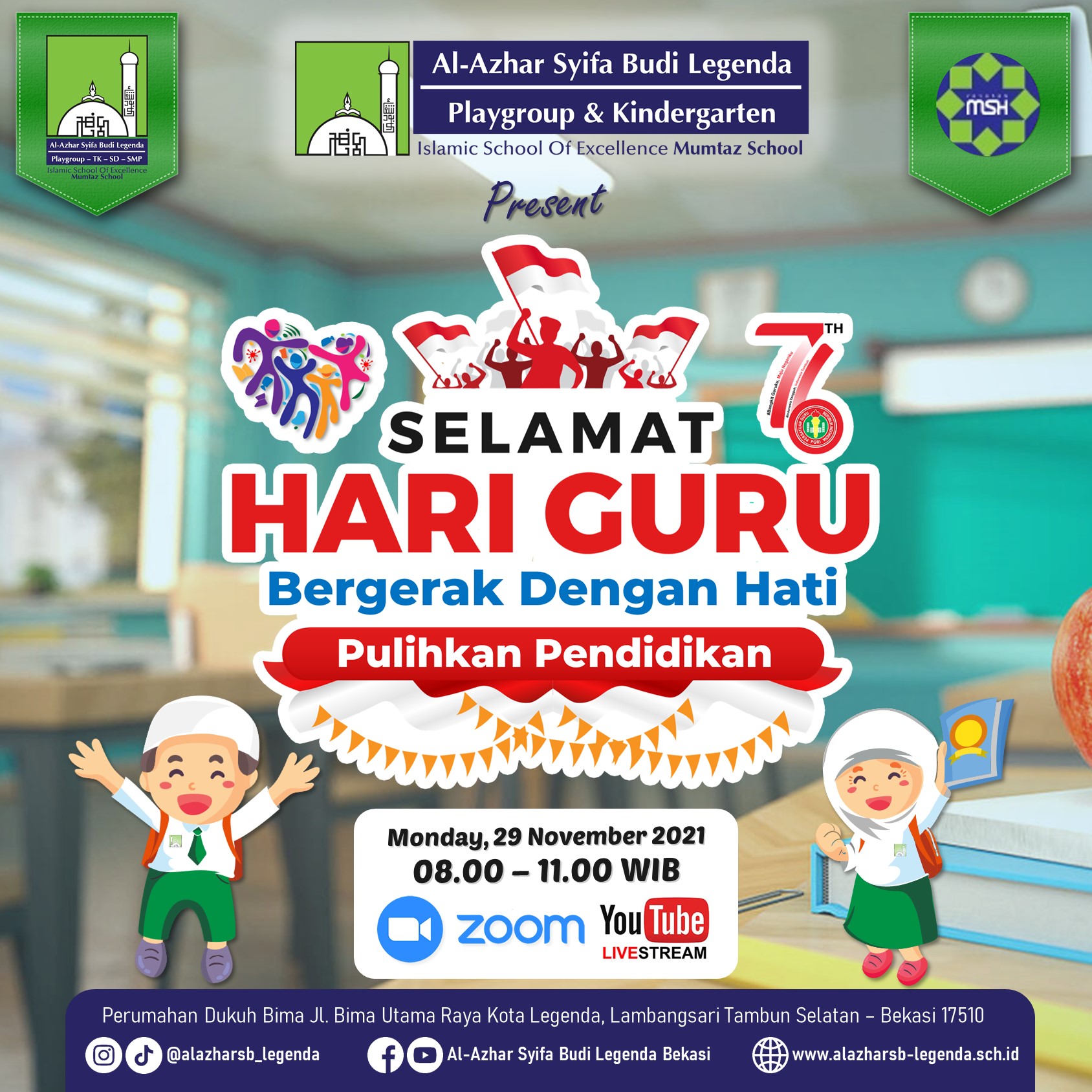 Memperingati Hari Ibu 25 November 2021 Playgroup-TK Al-Azhar Syifa Budi Legenda