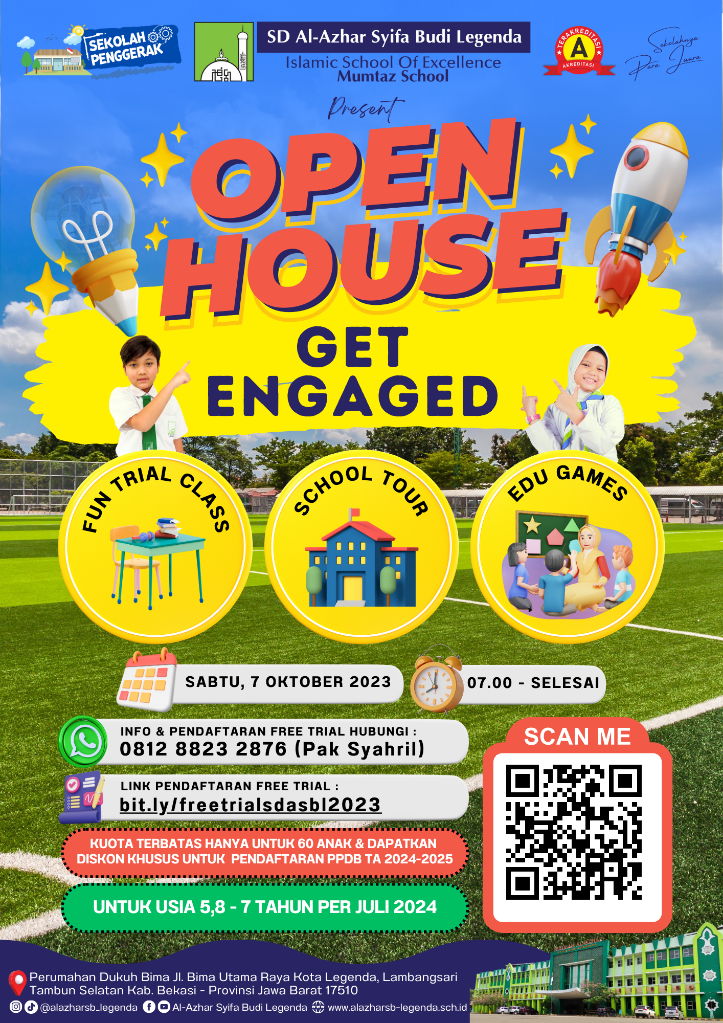 Bergabunglah & Rasakan Pengalaman Seru di OPEN HOUSE SD Al-Azhar Syifa Budi Legenda!