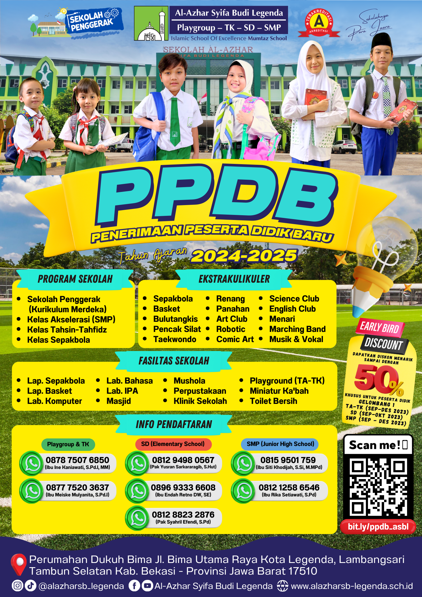 PPDB TAHUN AJARAN 2024-2025 DI SEKOLAH AL-AZHAR SYIFA BUDI LEGENDA TELAH DIMULAI !