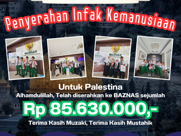 Bantuan Infak Kemanusiaan untuk Palestina Diserahkan ke BAZNAS